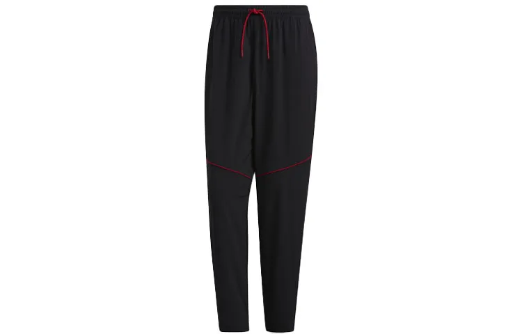 Adidas Sports Pants Men's Black Moderate Cuffed Pants