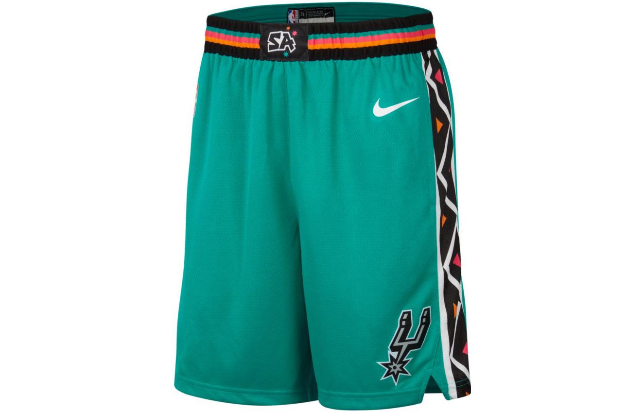 Nike San Antonio Spurs City Edition Dri-FIT NBA Fan Edition 22-23 Season Logo Print Pattern Straight Breathable Basketball Pants Men's Green