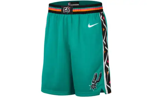 Nike San Antonio Spurs City Edition Dri-FIT NBA Fan Edition 22-23 Season Logo Print Pattern Straight Breathable Basketball Pants Men's Green