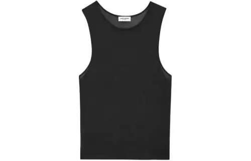 SAINT LAURENT Knitted Cropped Tank Top
