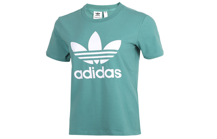 Женская футболка adidas originals (светло-зеленая) — фото 1