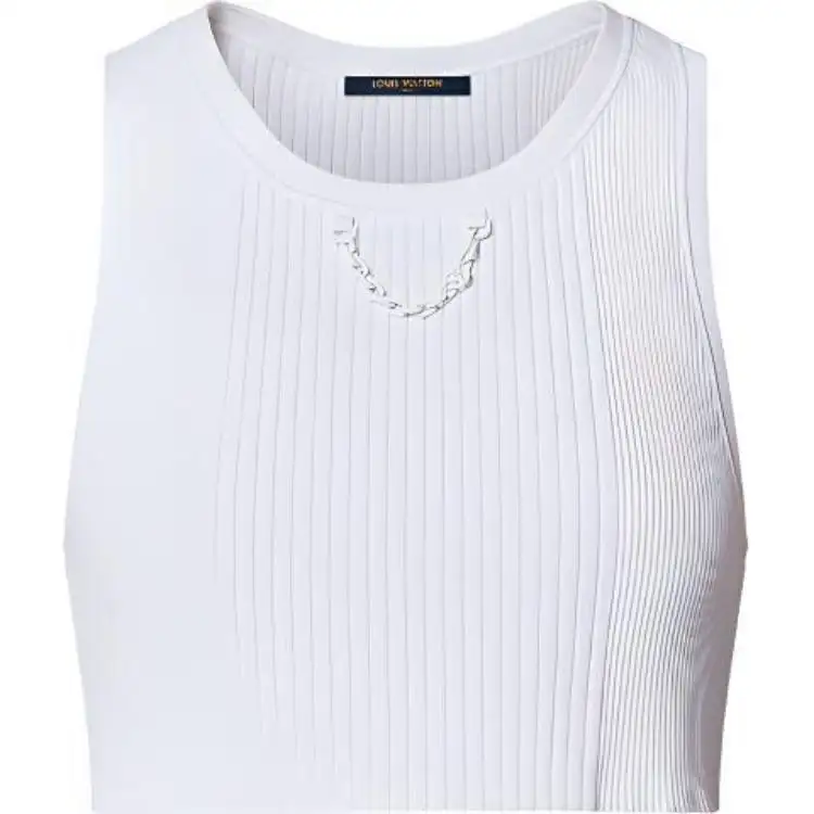 LOUIS VUITTON Ribbed Knit Crop Top