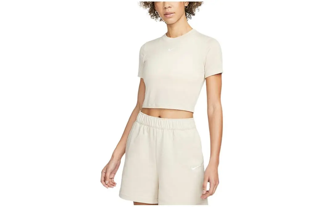 Nike Sportswear Essentials Crop Top Women's Dune White