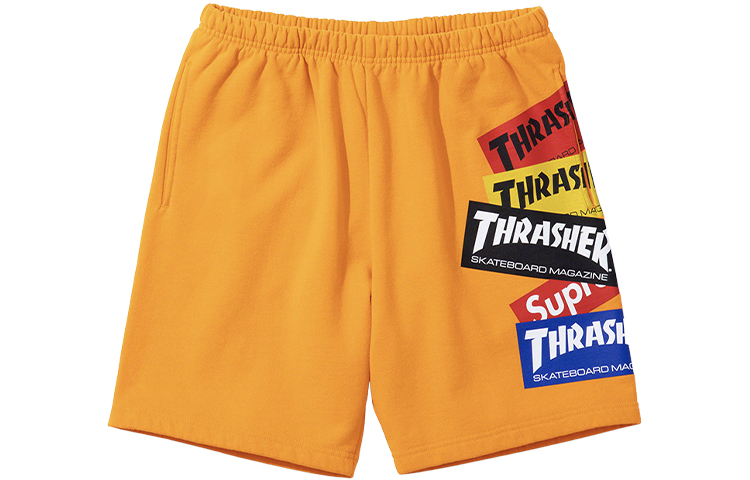 Supreme x Thrasher logo-print track shorts