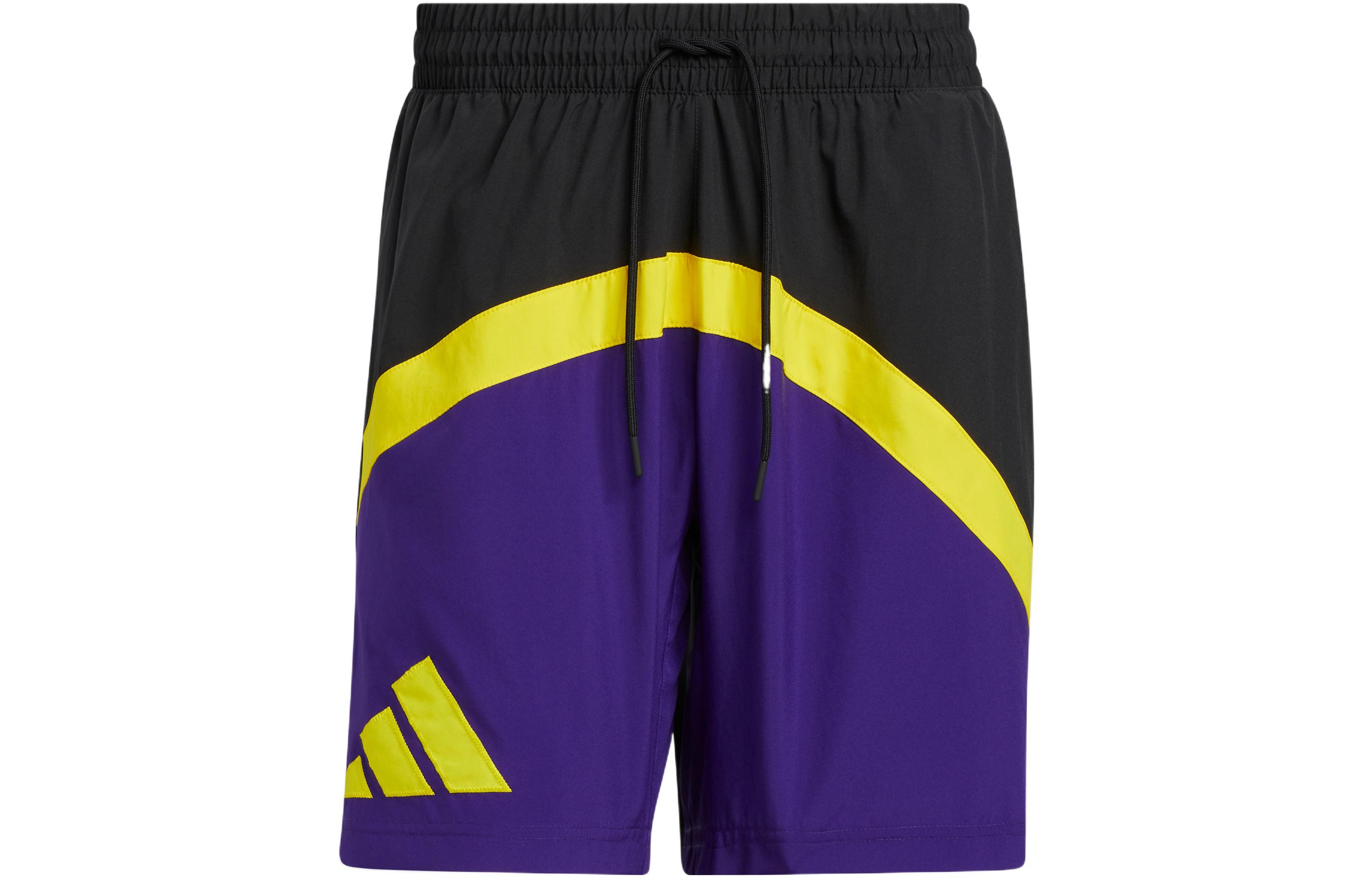 Adidas Basketball Shorts Men’s Collegiate Purple Moderate Straight Fit Pants