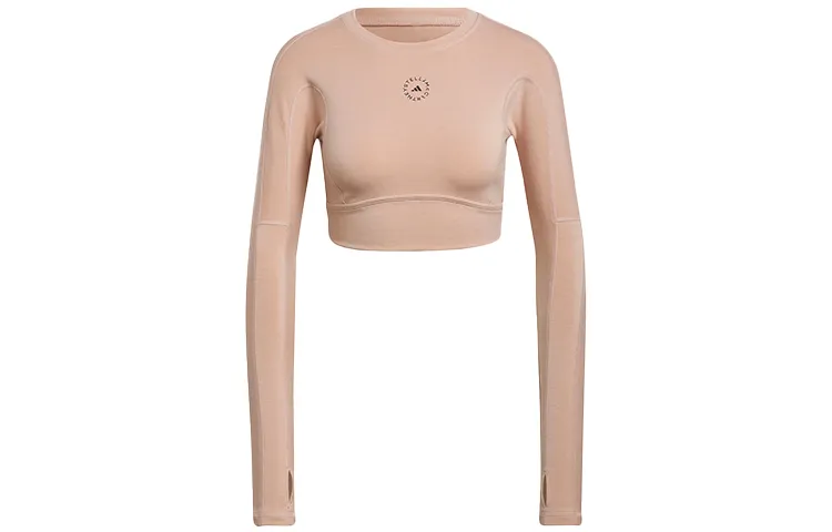 Adidas x Stella Mccartney Crop Top Women's Gray Pearl Powder