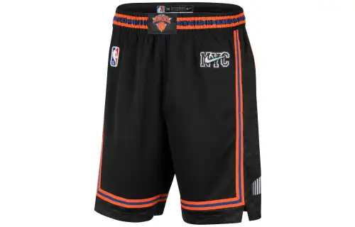 Nike NBA New York Knicks SW Fan Edition 21-22 Season Sports Training Straight Soft, Dry and Comfortable Basketball Pants Men's Black