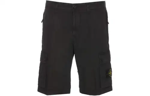 STONE ISLAND Logo Patch Knee High Shorts