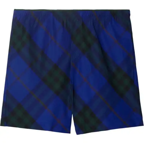 Burberry Checkered Knee Length Twill Swim Shorts