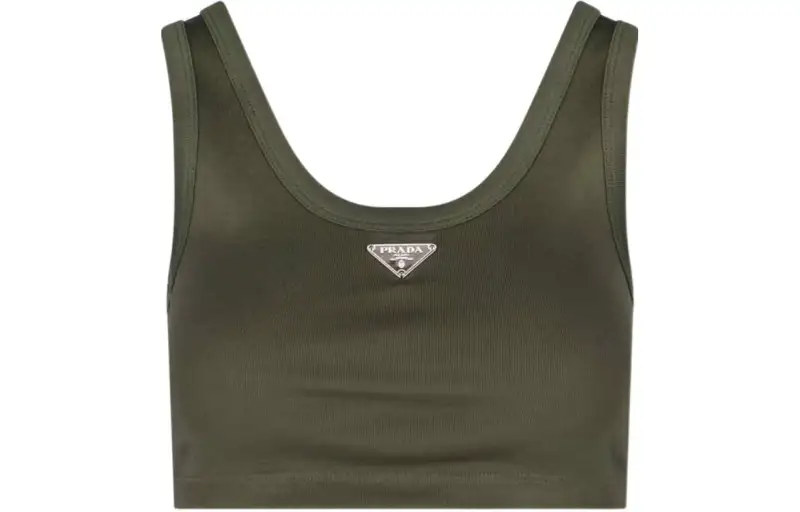 PRADA Tank Tops Women's Green Moderate