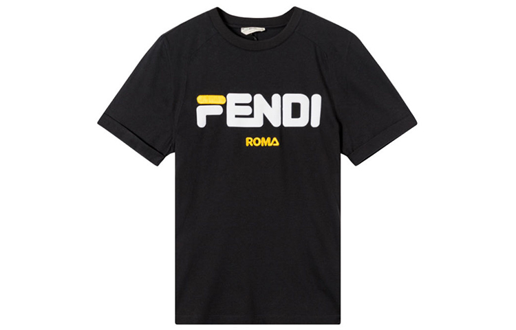 Женская футболка Fendi FENDI Logo T (черная)
