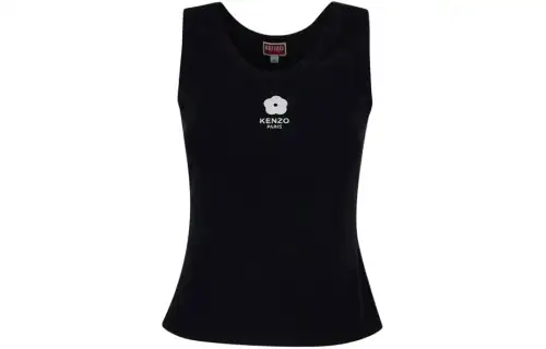 KENZO Logo Embroidered Sleeveless Top