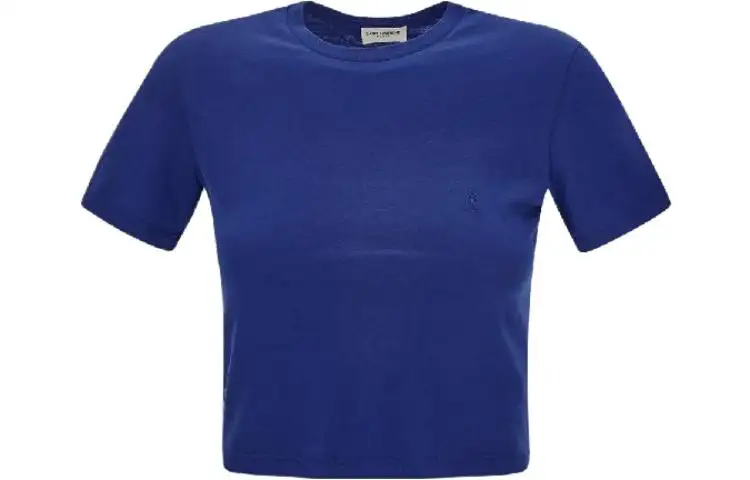 SAINT LAURENT SS22 T Shirt Women's Blue