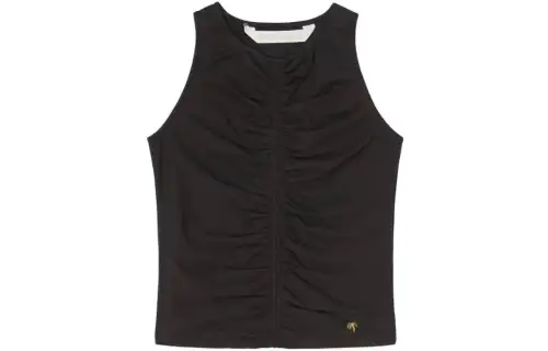 Palm Angels ruched stretch-cotton tank top