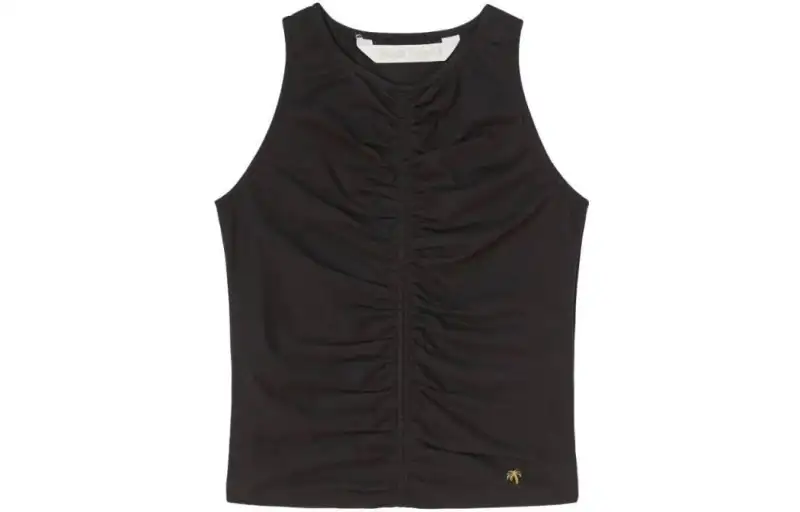Palm Angels ruched stretch-cotton tank top