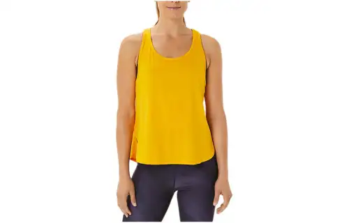 Asics Side Slit Sleeveless Top Tank Top Women's Yellow