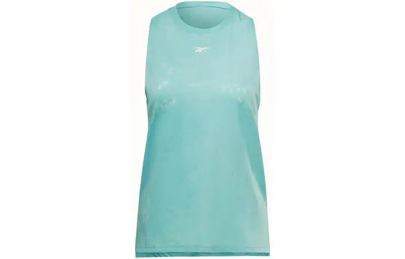 Reebok Tank Tops Women's Cyan Crew Neck Moderate Other