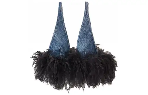 Miu Miu Denim Cropped Top