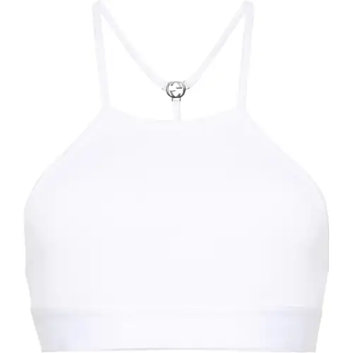 Gucci Interlocking G ribbed cropped top