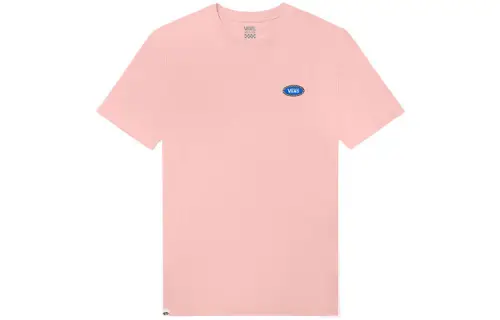 Vans T Shirts Women's Pink Crew Neck Moderate Straight Fit