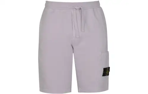 STONE ISLAND 64651 Cotton Fleece Garment Dyed Shorts