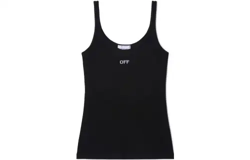 OFF-WHITE Off Stamp ribbed-knit tank top