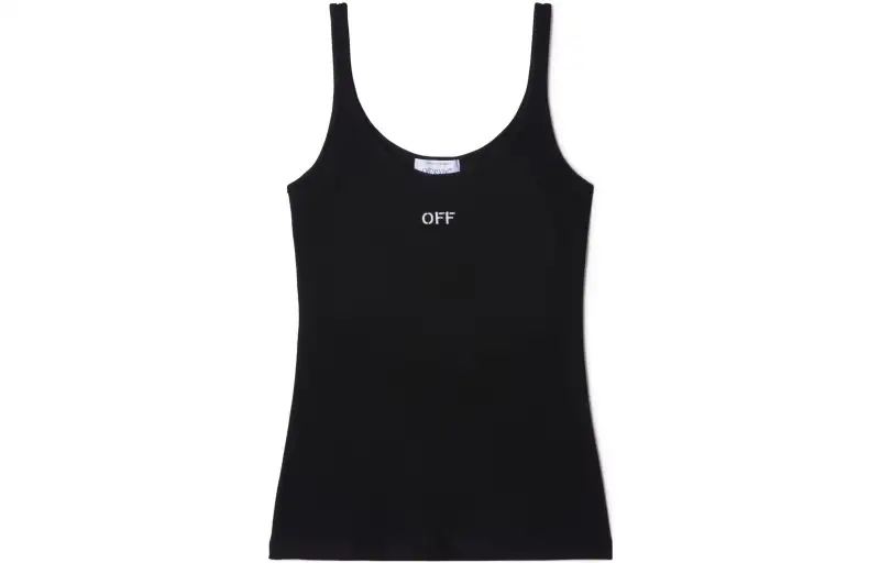OFF-WHITE Off Stamp ribbed-knit tank top