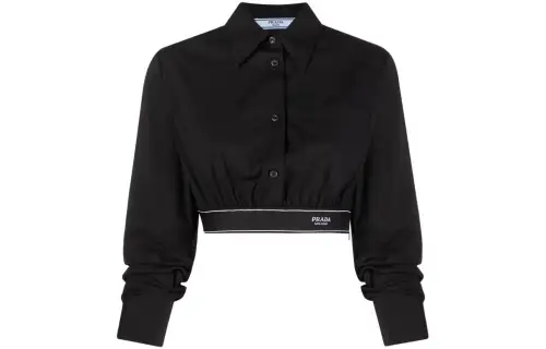 PRADA SS22 Crop Top Women's Black