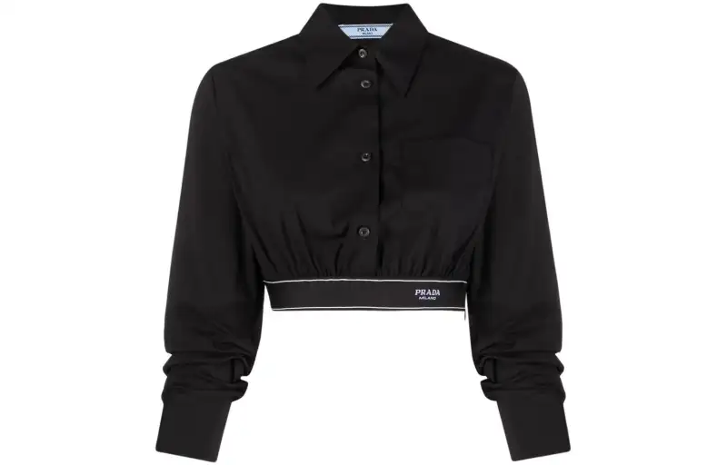 PRADA SS22 Crop Top Women's Black