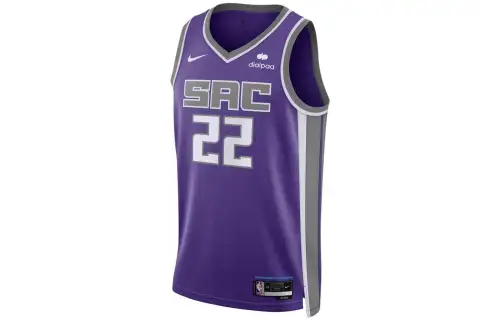Nike NBA Alphanumeric Team Print SW Fan Edition 22-23 Season Logo Limited Kings Holmes No. 22 Basketball Vest Unisex Purple