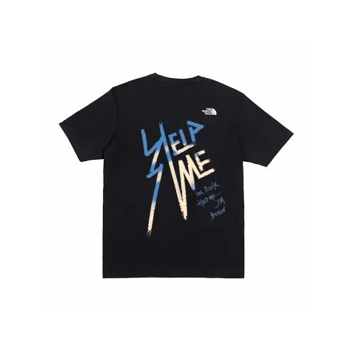 The north face, uniform, mint fresh black short sleeve T-shirt with a round collar, custom-made