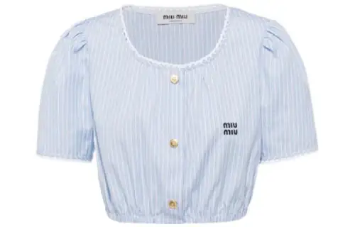 MIU MIU SS22 Crop Top Women's Blue