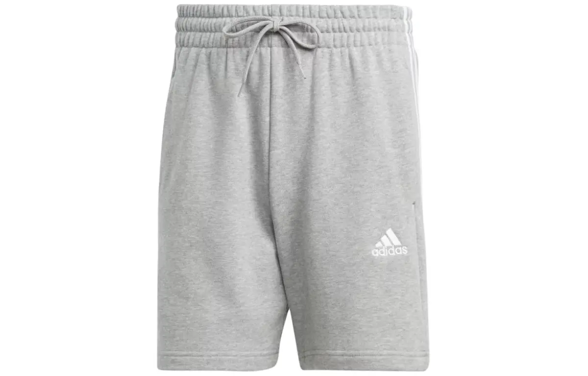 Adidas Essentials French Terry 3 Stripes Shorts Casual Shorts Men's Gray