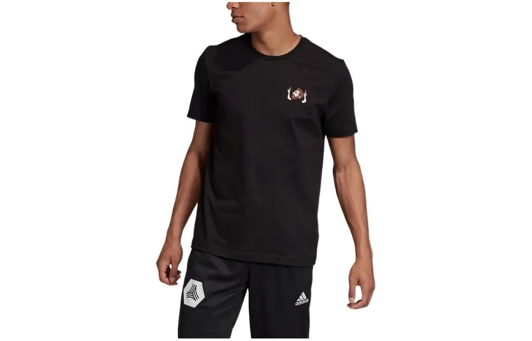 Adidas Messi Soccer Jerseys Men's Black Moderate Straight Fit