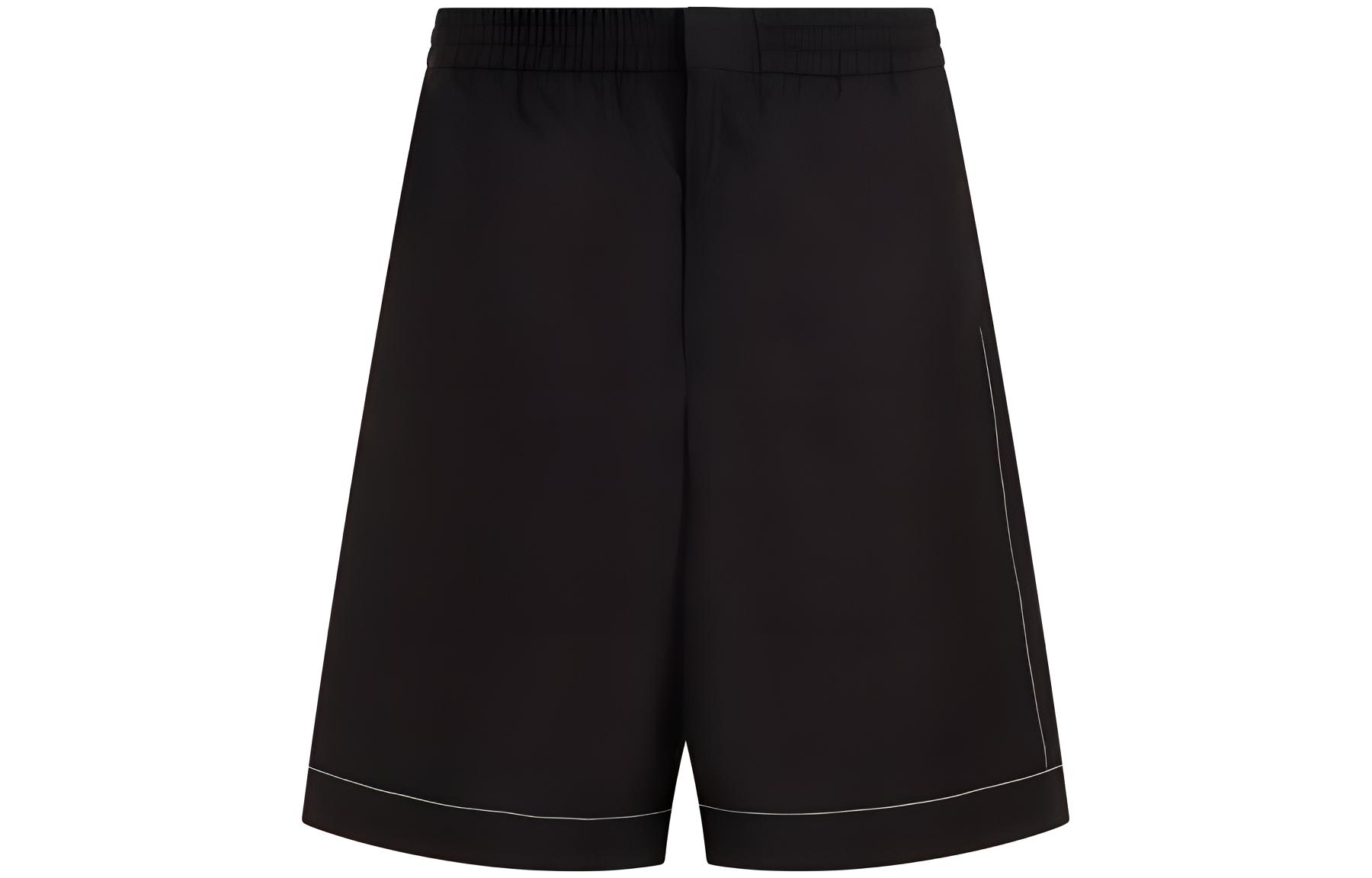 PRADA Logo Printed Wide Leg Bermuda Shorts