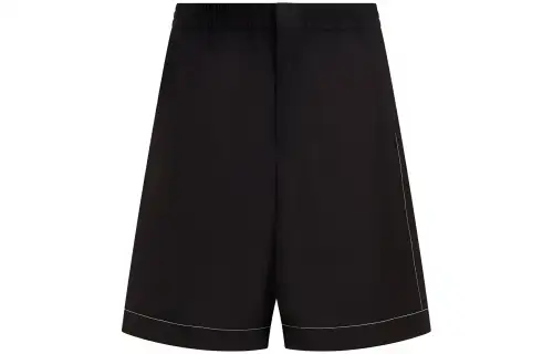 PRADA Logo Printed Wide Leg Bermuda Shorts