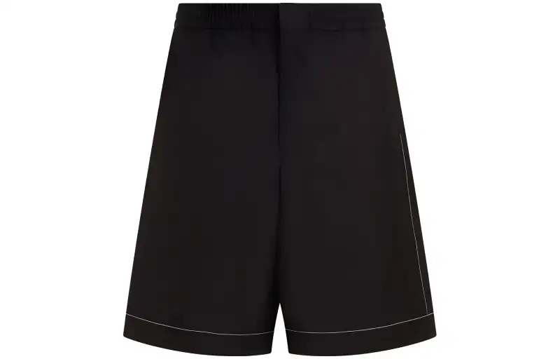 PRADA Logo Printed Wide Leg Bermuda Shorts