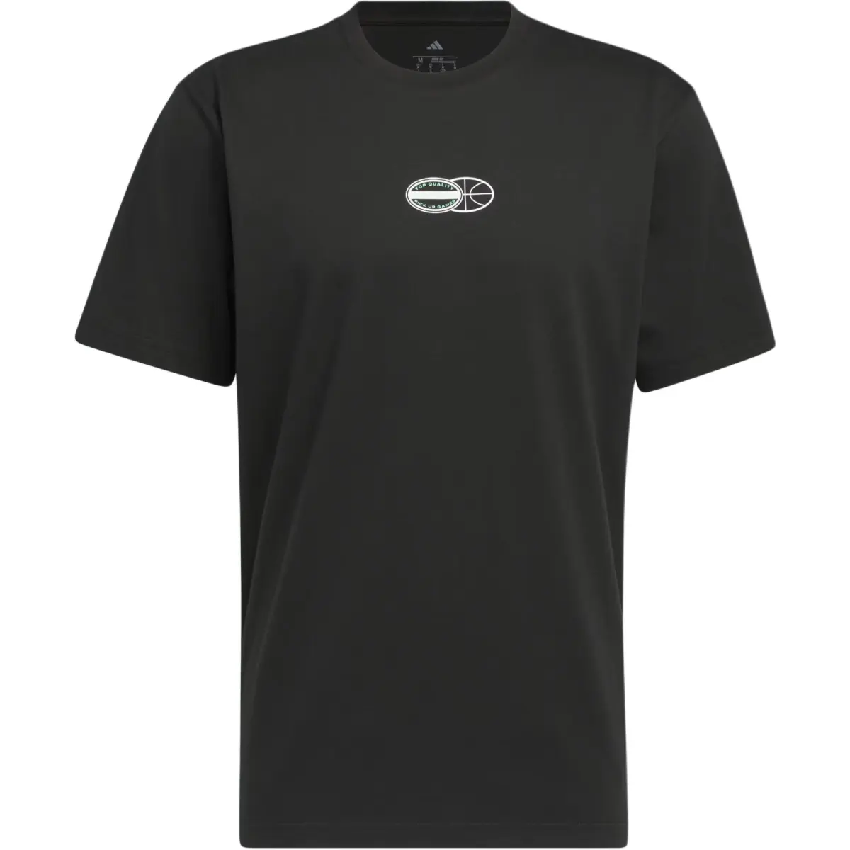 Adidas BASKETBALL SS25 Pick Up Game Graphic T Shirt Men's Black