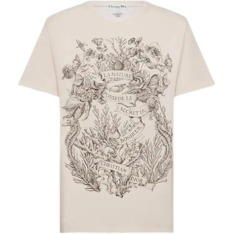 DIOR T Shirts Women's White Crew Neck