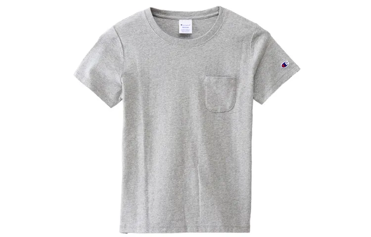 Champion Straight Fit T Shirt Japan Version Women's Gray