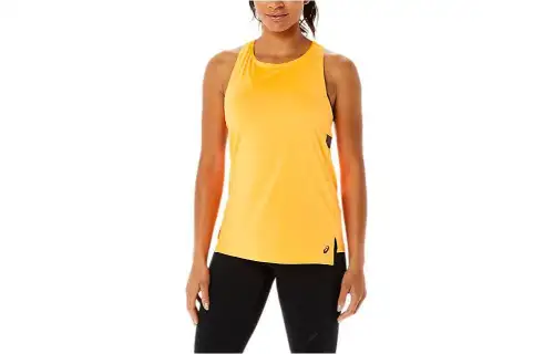ASICS FIT SANA Tank Tops Women's Yellow Crew Neck Moderate Other