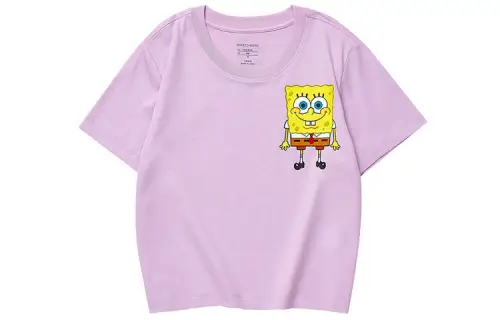 Skechers X SPONGEBOB SQUAREPANTS SpongeBob SquarePants T Shirts Women's Crew Neck Moderate