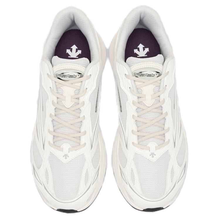 DESCENTE SPORTS STYLE Slip Resistant Abrasion Resistant Low top Casual Running Shoes Unisex White