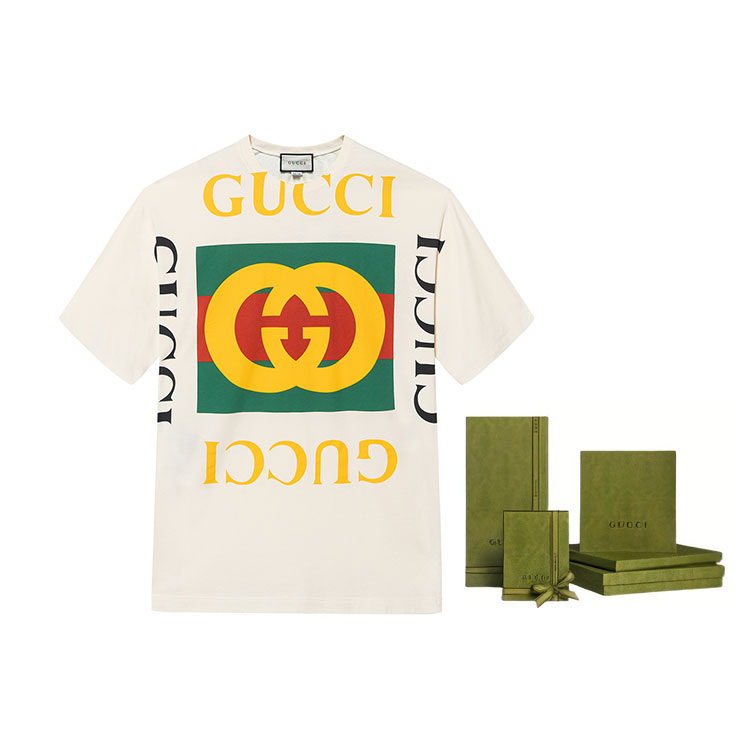 Женская футболка Gucci Logo (белая) — фото 8