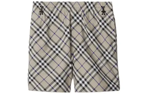 Burberry Equestrian Knight Burberry Check cotton shorts