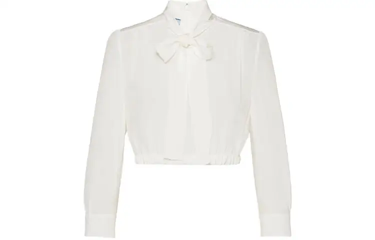 PRADA Crop Tops Women's White Moderate