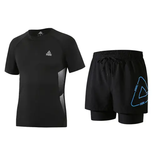 Quick dry T-shirt for swimming, set, shorts, trousers, sports suit, with short sleeve, men's style