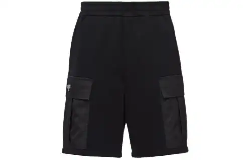PRADA Triangle Logo Straight Leg Shorts