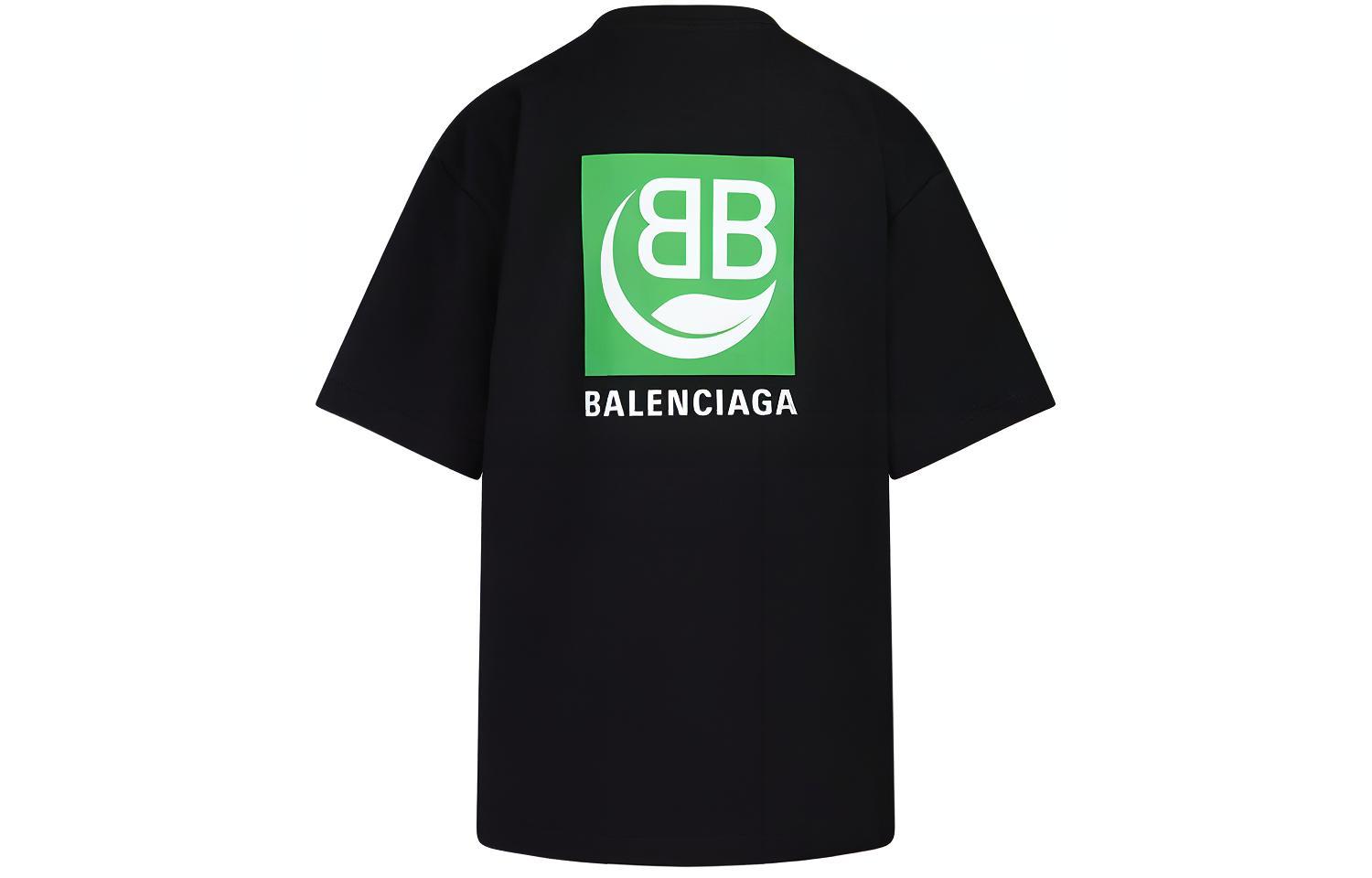 Женская футболка Balenciaga Logo T (черная)