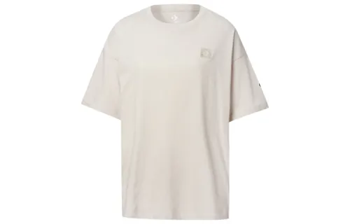 Converse T Shirts Women's Oil Gray Crew Neck Moderate Straight Fit